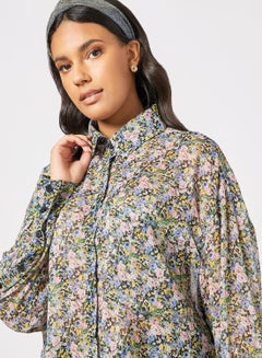 GHOSPELL Reverie Floral Oversized Shirt Multicolour  - Image 4