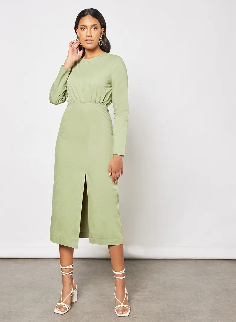 غوسبل Adrift Front Slit Midi Dress