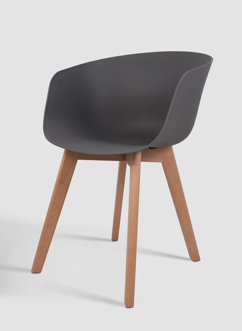 Switch Dining Chair In Grey Wooden Chair Size 53 X 55 X 80 Grey 53*55*80cm - Image 2