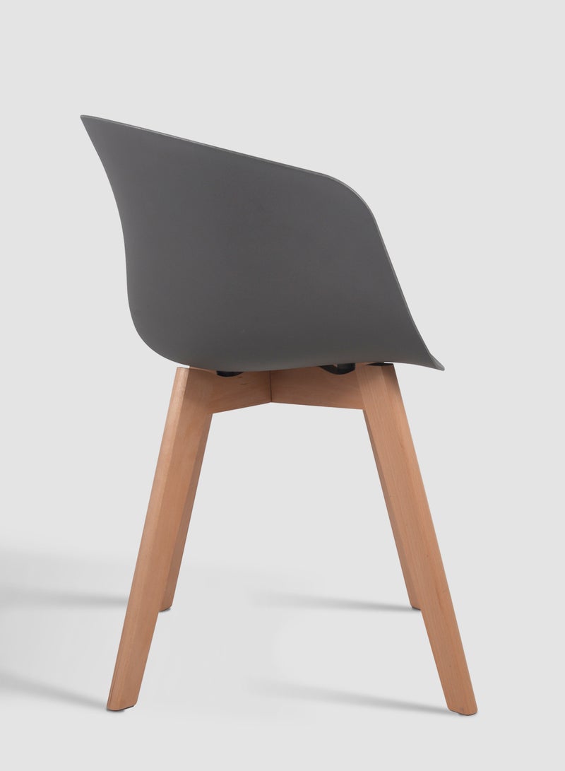 Switch Dining Chair In Grey Wooden Chair Size 53 X 55 X 80 Grey 53*55*80cm - Image 3