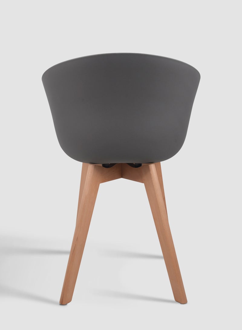 Switch Dining Chair In Grey Wooden Chair Size 53 X 55 X 80 Grey 53*55*80cm - Image 4