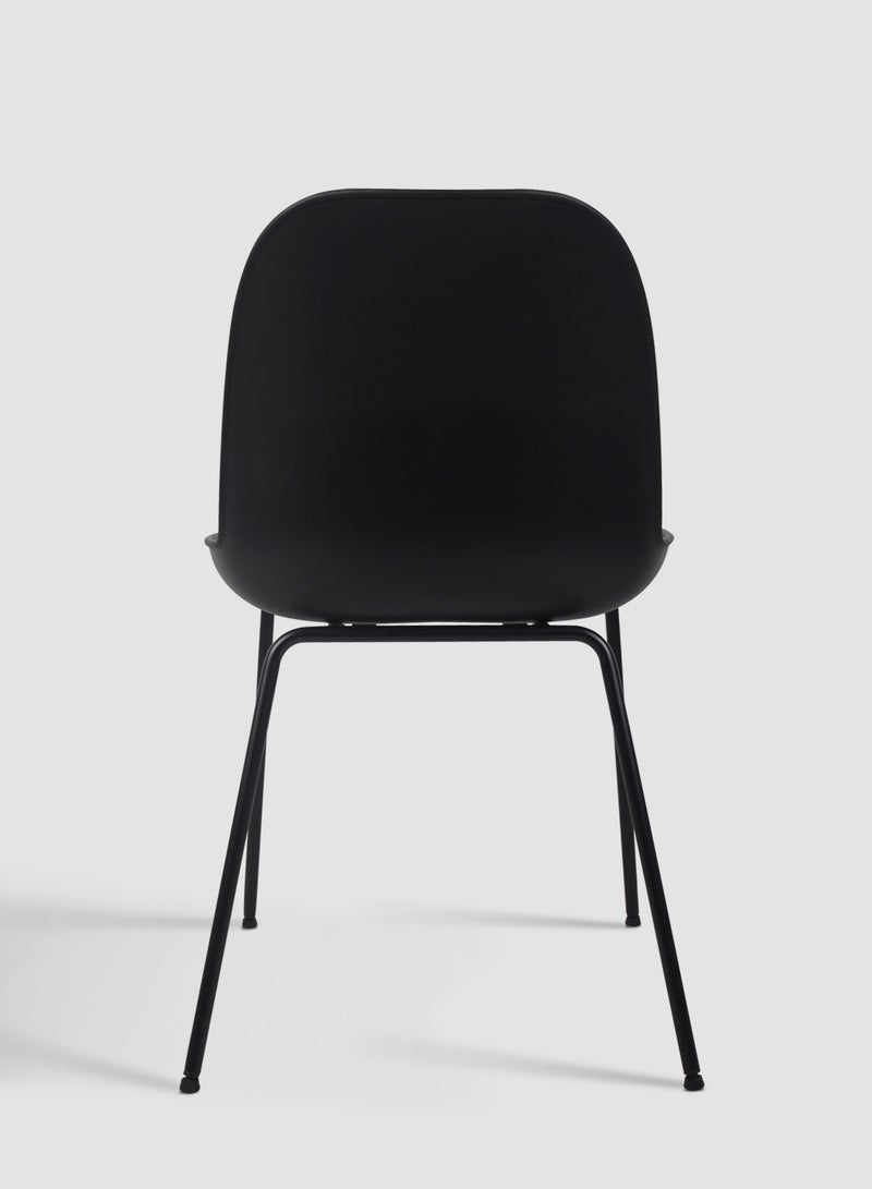 Switch Dining Chair In Black Plastic Chair Size L54.5 X W48.5 X H82 Black L54.5*W48.5*H82cm - Image 4