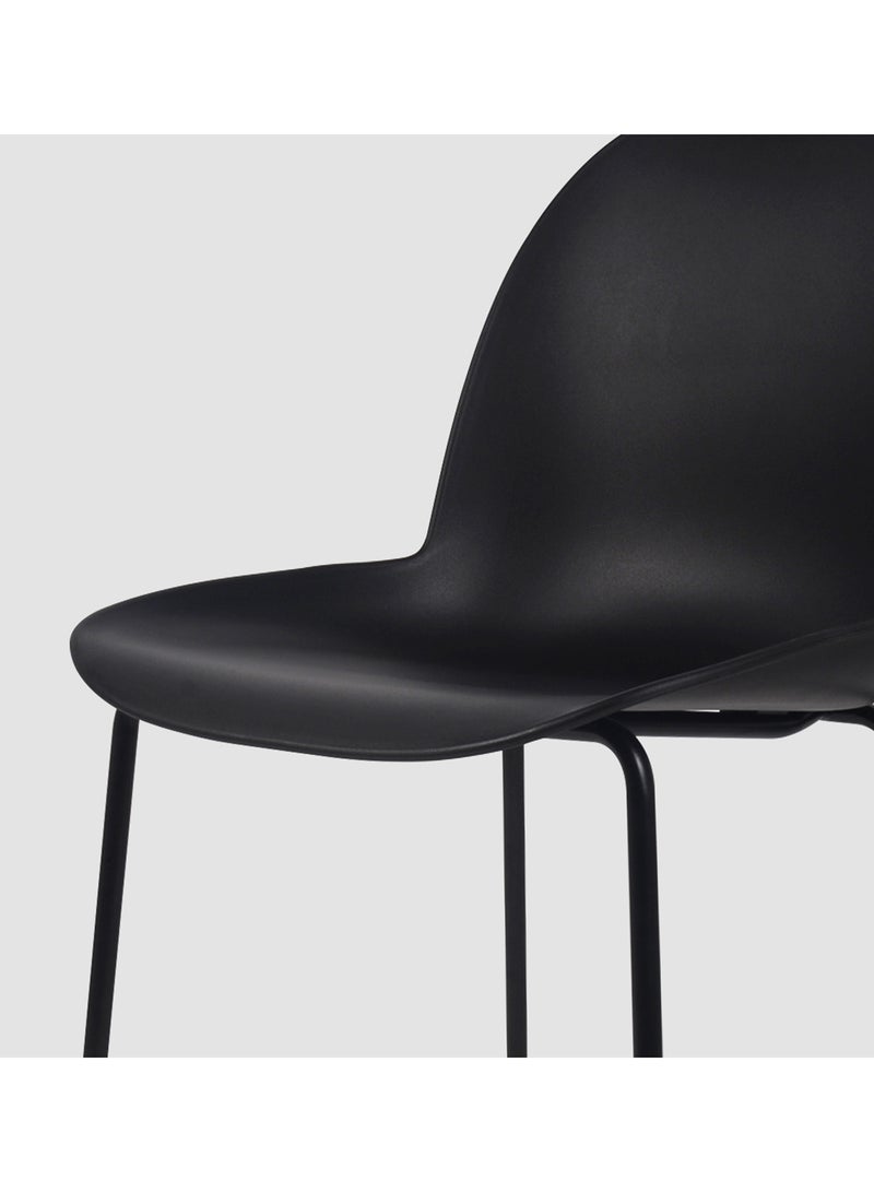 Switch Dining Chair In Black Plastic Chair Size L54.5 X W48.5 X H82 Black L54.5*W48.5*H82cm - Image 5