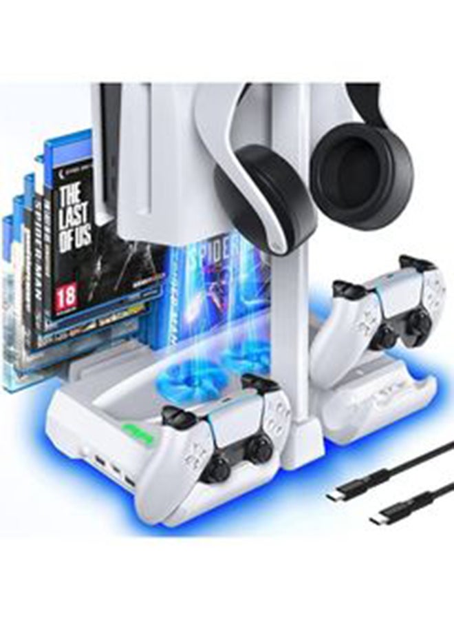 اويفو محطة تبريد لجهاز الألعاب بلايستيشن 5 بشاحن لذراع التحكم للقرص وبإصدار رقمي- لاسلكي - Image 2