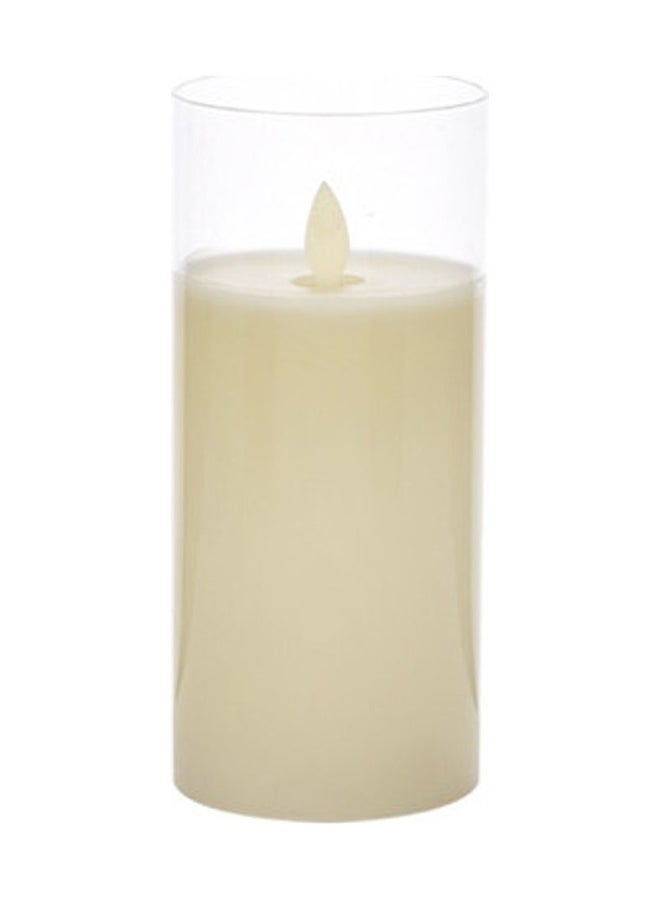 BADRA - Candle In Glass White 7.5x7.5x12cm - Image 1