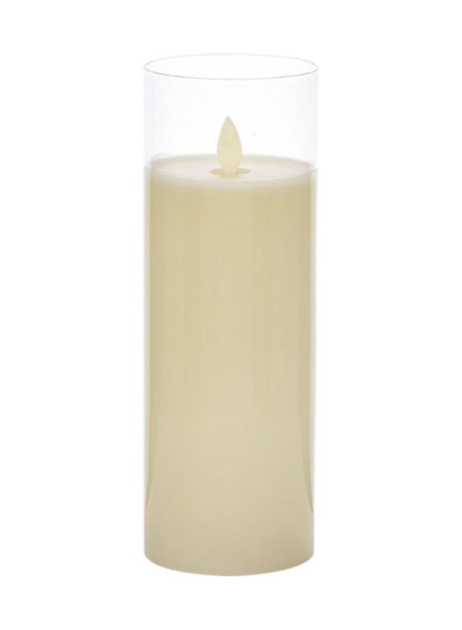 BADRA Candle In Glass White 7.5x7.5x17cm - Image 1