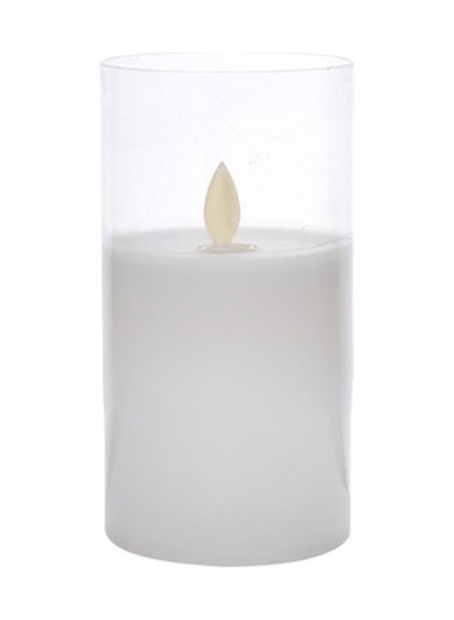 BADRA Candle In Glass White 7.5x7.5x10cm - Image 1