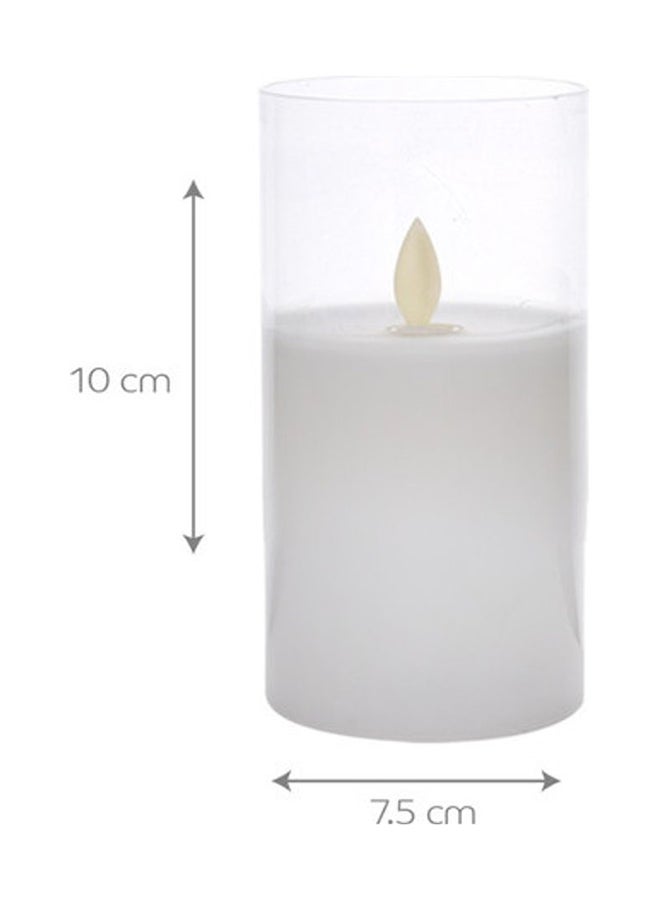BADRA Candle In Glass White 7.5x7.5x10cm - Image 2