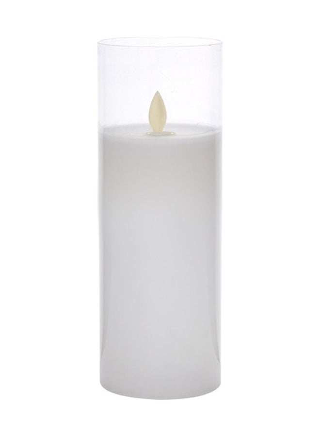 BADRA Candle In Glass White 7.5x7.5x20cm - Image 1