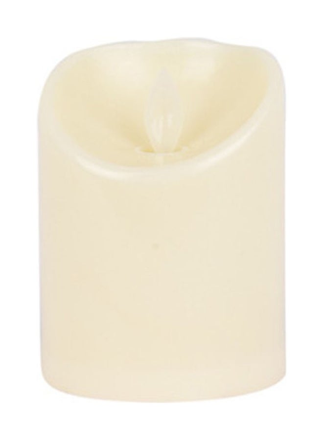 BADRA LED Candle White 7.5x7.5x10cm - Image 1