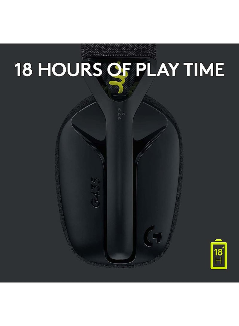 Logitech G435 Lightspeed Wireless Gaming Headset - Black  - Image 5