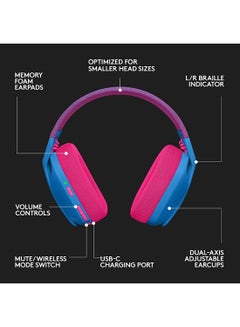 Logitech G435 Light Speed Wireless Gaming Headset - Blue  - Image 3
