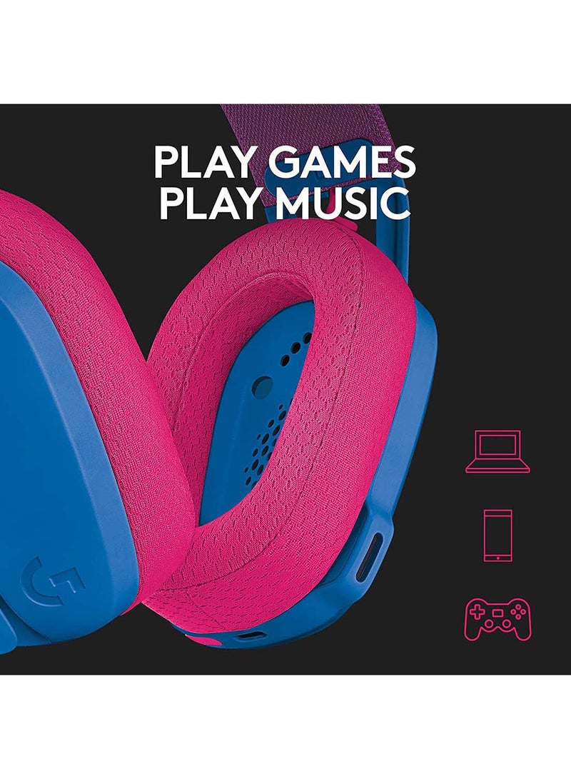 Logitech - G435 Light Speed Wireless Gaming Headset - Blue - Image 1