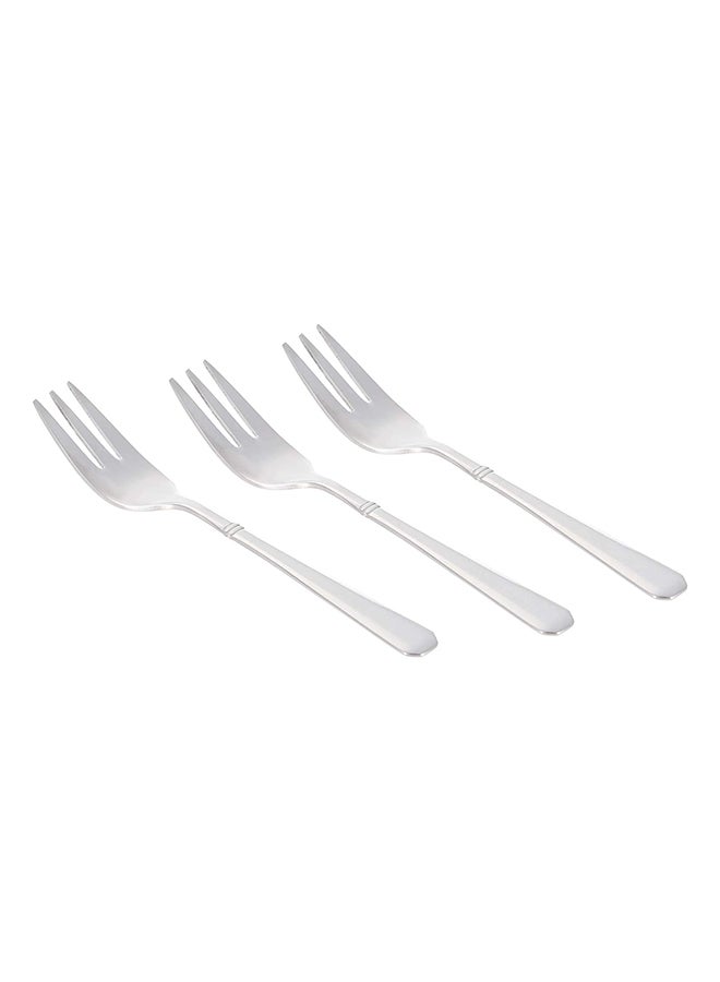 Winsor 3-Piece Fruit Fork Set Stainless Steel Silver - Image 1