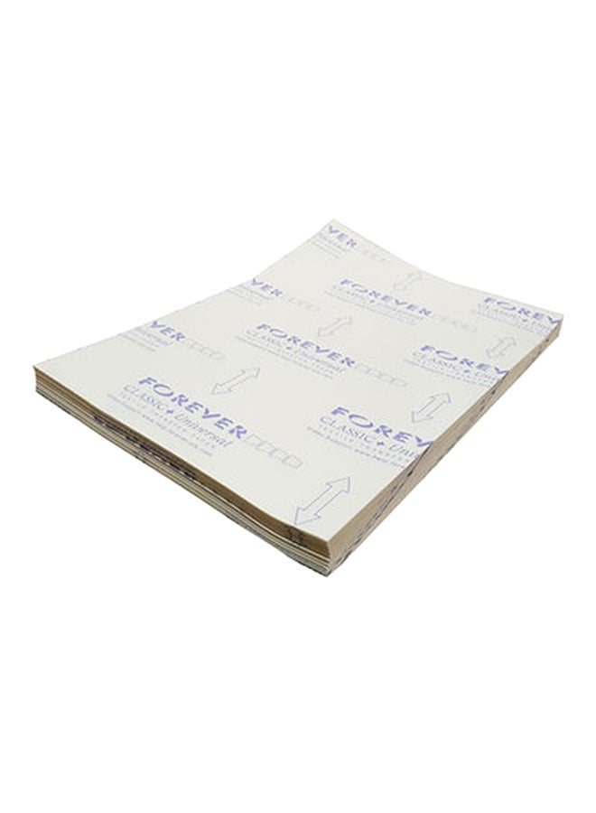 Forever 100-Piece Classic+ Heat Transfer Paper For Light Colour Fabric Printing A4 - Image 1