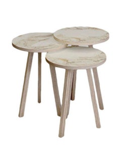 Generic 3-Piece Serving Table White 
