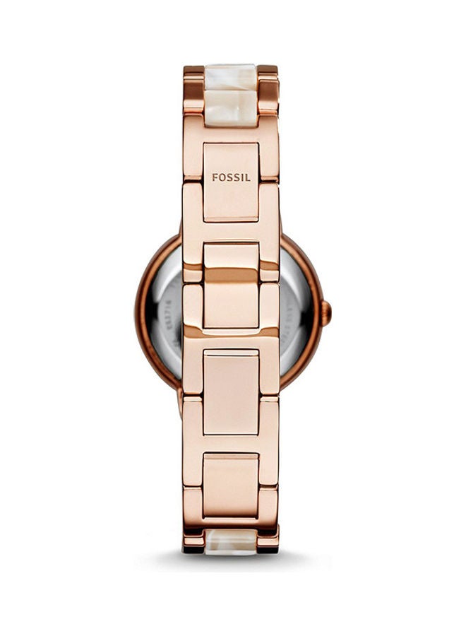 FOSSIL Women's Analog Round Shape Stainless Steel Wrist Watch ES3176 - 29 Mm  - Image 2