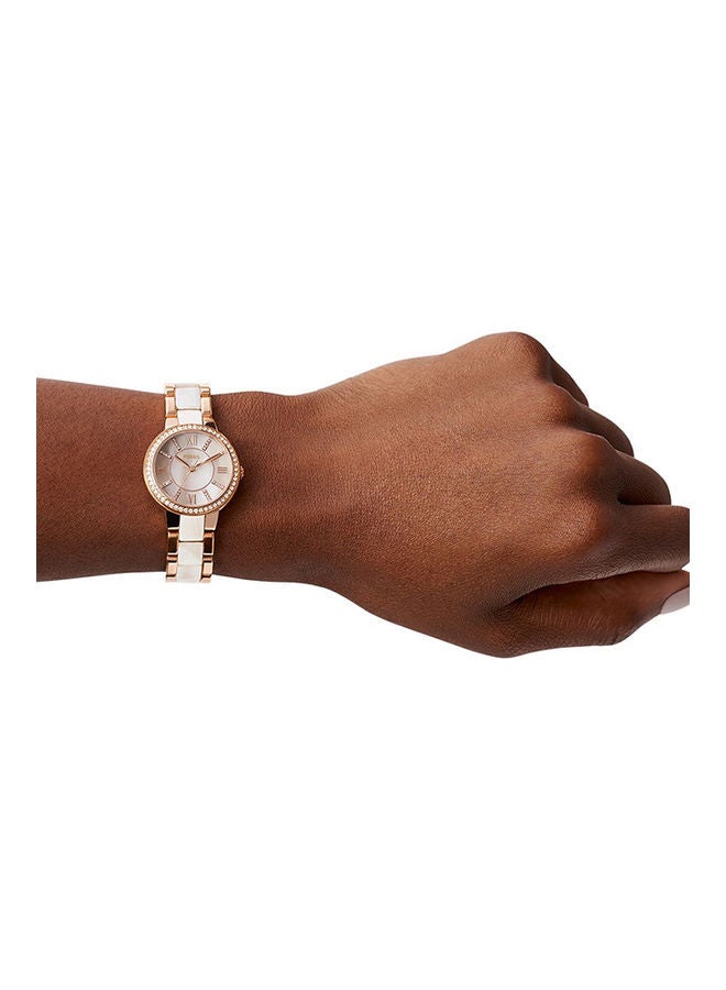 FOSSIL Women's Analog Round Shape Stainless Steel Wrist Watch ES3176 - 29 Mm  - Image 4