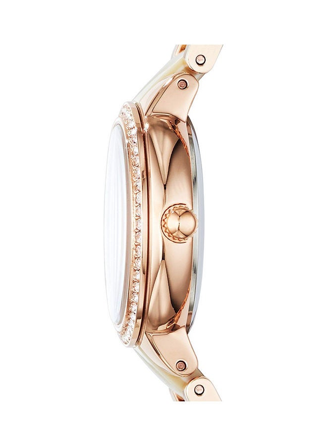 FOSSIL Women's Analog Round Shape Stainless Steel Wrist Watch ES3176 - 29 Mm  - Image 3