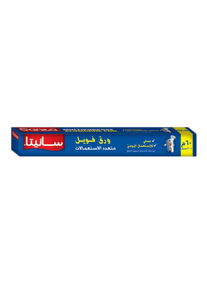 سانيتا الومنيوم فويل متعدد الاستخدامات - أزرق 60متر 