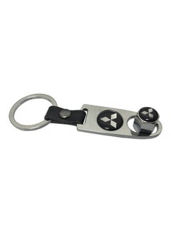 ماركة غير محددة Set Silver Tire Stem Valve Caps And Keychain Tire  - Image 2