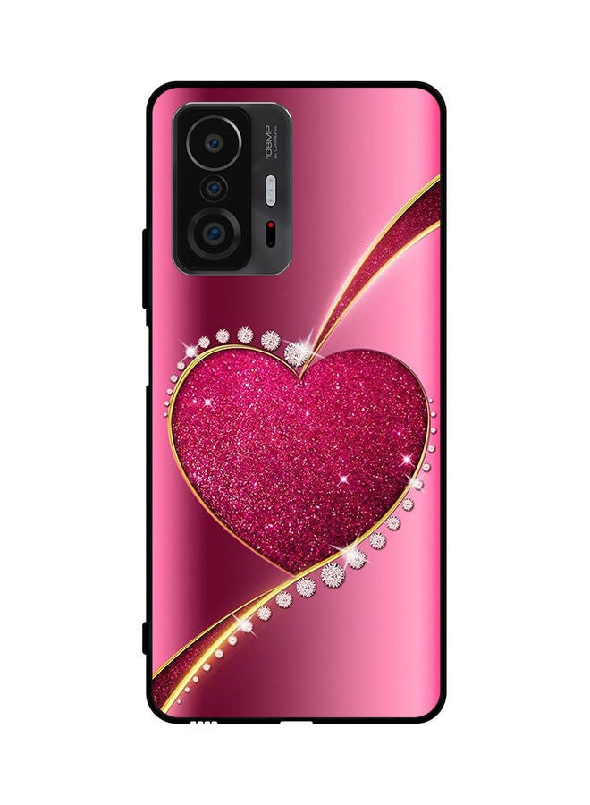 Covernex Protective Case Cover For Xiaomi 11T Pink Diamond Glitter Heart - Image 1