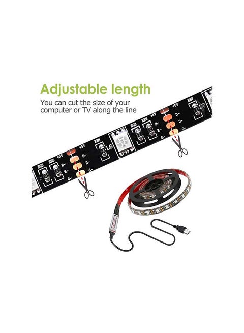 شريط أضواء LED مضاد للماء بجهاز تحكم عن بعد أحمر / أزرق / أخضر 1متر