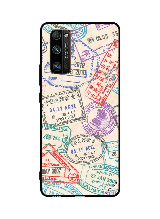 كوفرنيكس Protective Case Cover For Honor 30 Pro Travel Stamps  - Image 1