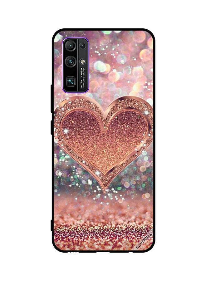 كوفرنيكس غطاء حماية واقٍ لهاتف هونر 30 تصميم قلب لامع ذهبي - Image 1
