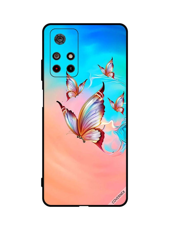 Covernex Protective Case Cover For Poco M4 Pro Butterflies Flying Over Paint Colour - Image 1