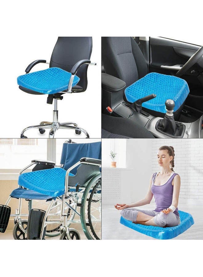 Generic Seat Cushion Cool Gel Memory Egg Indoor Home Floor Car Office Chair Breathing Pad 