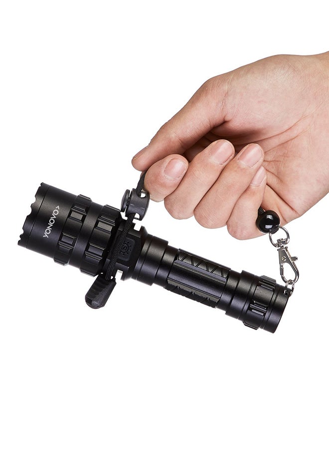 Yonovo - Tactical Flashlight With Case And USB Charger Black - Image 1