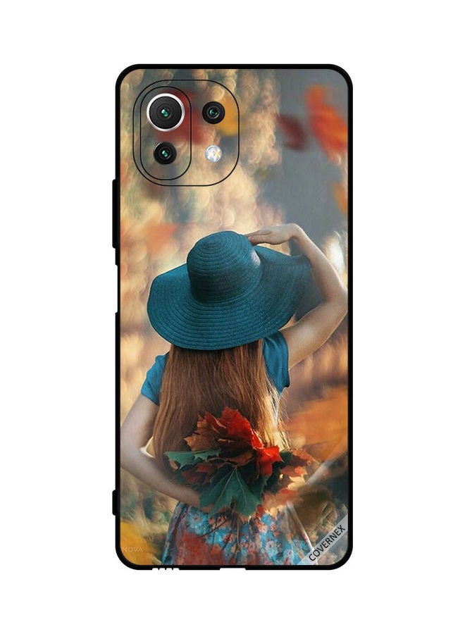Covernex Protective Case Cover For Xiaomi Mi 11 Lite Hat Girl Hiding Love Leaves - Image 1