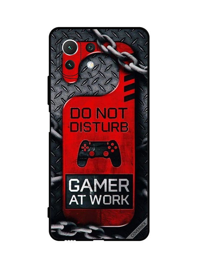 كوفرنيكس غطاء حماية واق لهاتف شاومي مي 11 لايت طبعة عبارة "Gamer At Work" - Image 1