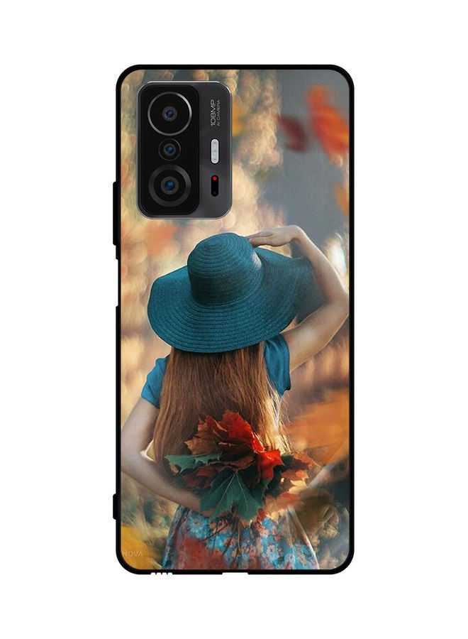 Covernex Protective Case Cover For Xiaomi 11T Hat Girl Hiding Love Leaves - Image 1