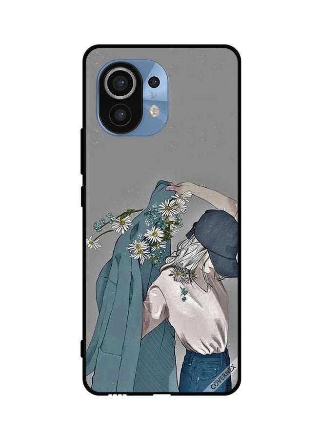 Covernex Protective Case Cover For Xiaomi Mi 11 Cap Girl Wearing Floral Coat - Image 1
