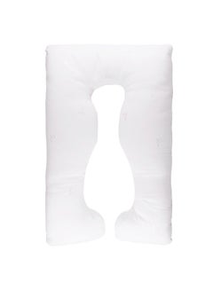 Moon U-Shaped Full Body Pregnancy Pillow Cotton white 100x25x152cm  - Image 1