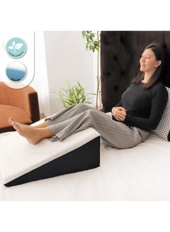 Moon Cool Gel Wedge Pillow Memory Foam White 60x60x20cm  - Image 5