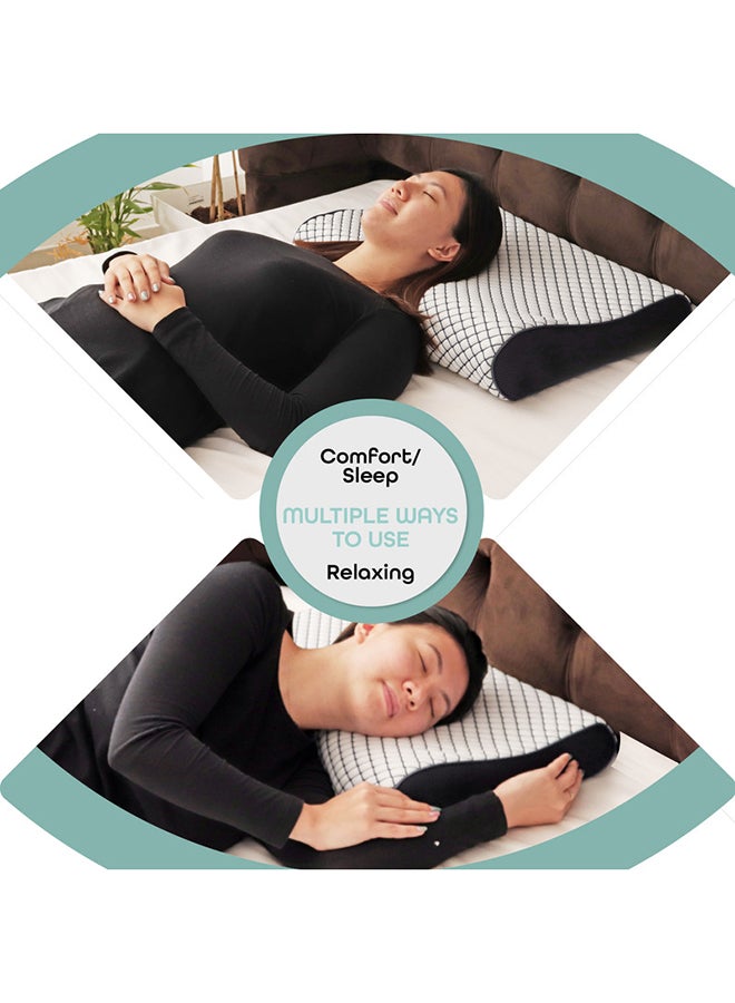 Moon - Medical Orthopedic Contour Cooling Gel Pillow Memory Foam White 60x40x7cm - Image 1