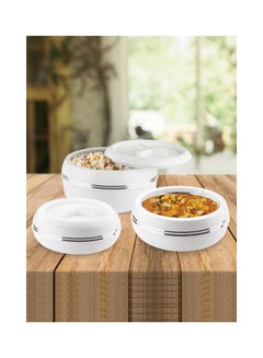 JAYPEE 3 Piece Teen Bhoj Mega Casserole Set White 3200ml  - Image 4