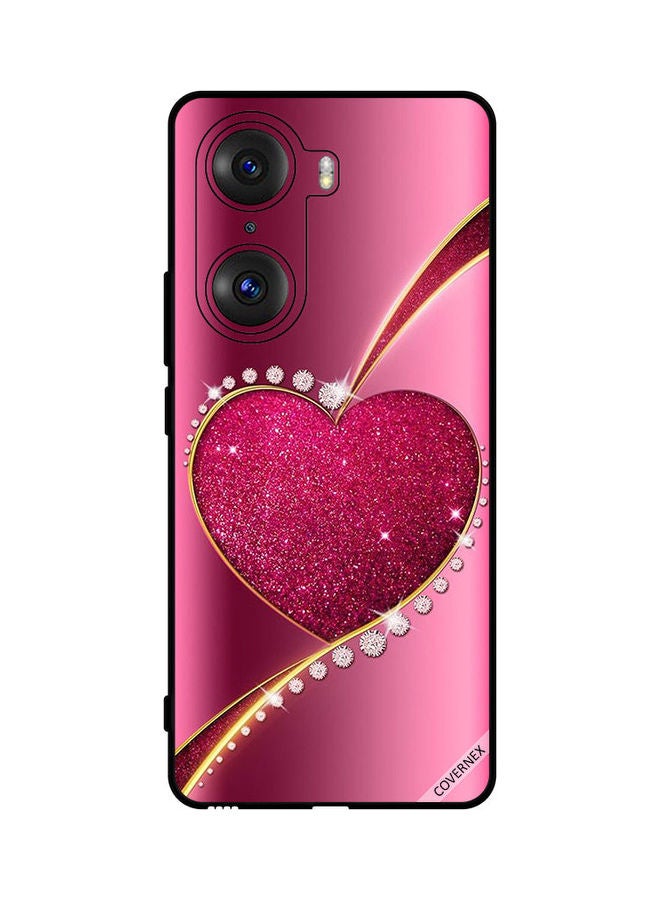 Covernex Protective Case Cover For Honor 60 Pro Pink Diamond Glitter Heart - Image 1