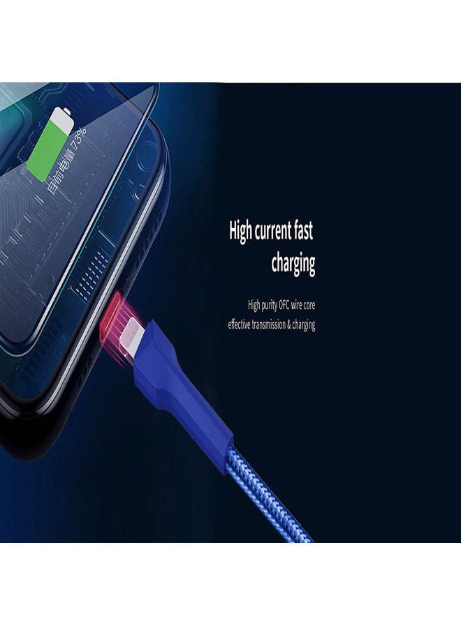 Recci USB Cables Charger Fast Charging 2.4A Lightning Blue  - Image 2