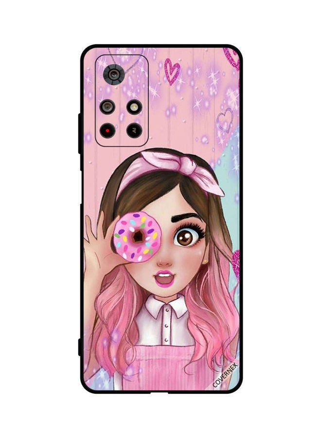 Covernex Protective Case Cover For Poco M4 Pro Cute Little Girl Holding Donut - Image 1