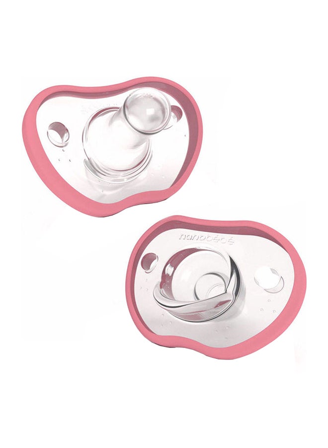NANOBEBE Flexy Pacifier, Pack Of 2, 0-3M - Pink - Image 1