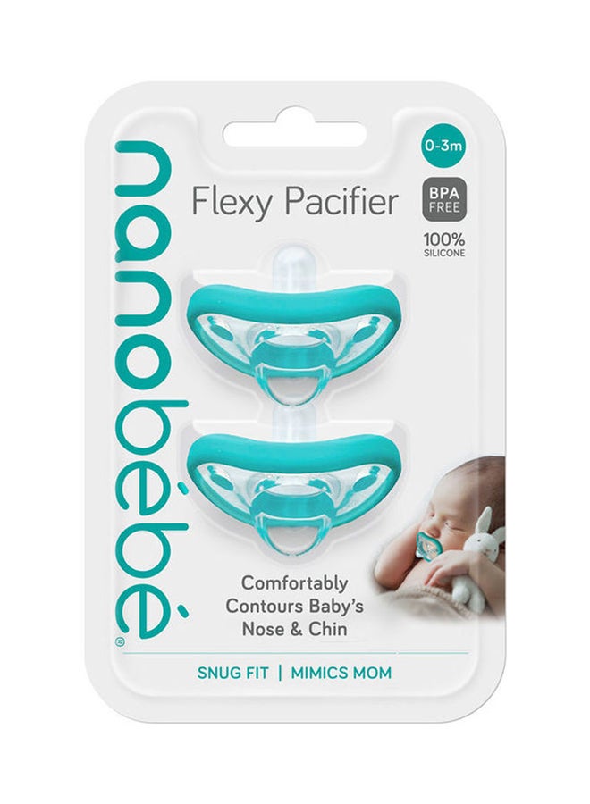 NANOBEBE Flexy Pacifier, Pack Of 2, 0-3M - Pink - Image 5