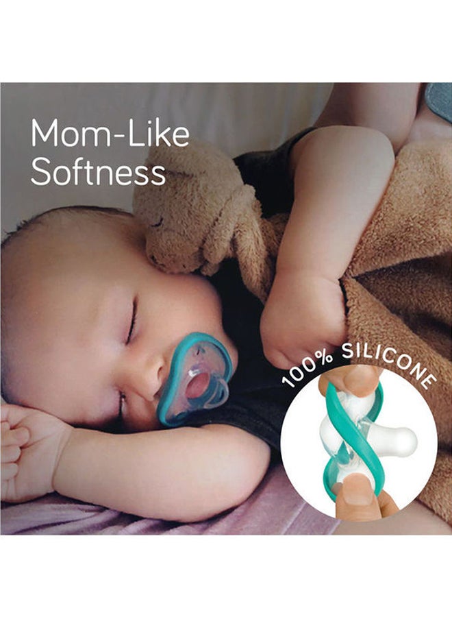 NANOBEBE Flexy Pacifier, Pack Of 2, 3M+ - Teal - Image 3