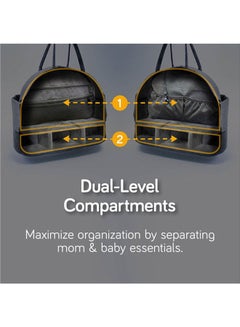 NANOBEBE Duet Diaper Changing Bag - Grey  - Image 4