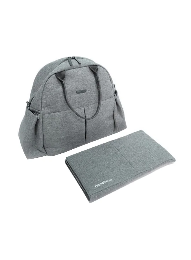 نانو بيبي Bebe Backpack Diaper Changing Bag - Grey