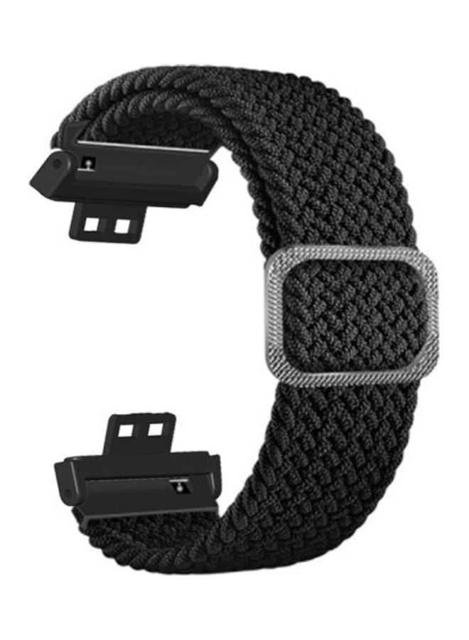 Braided Nylon Band For Huawei Watch Fit Black