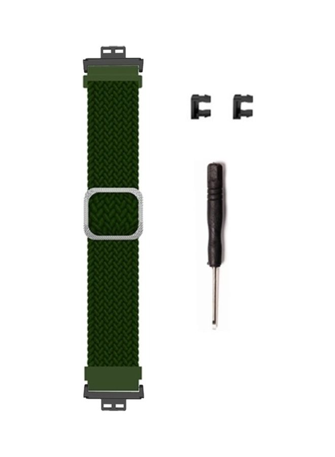 FITME Braided Nylon Band for Huawei Watch Fit Green  - Image 2
